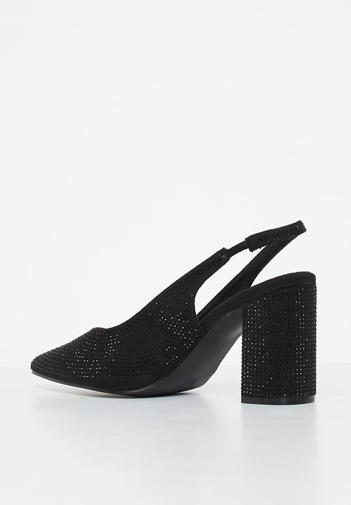 MILLA - Daphne slingback heel - black