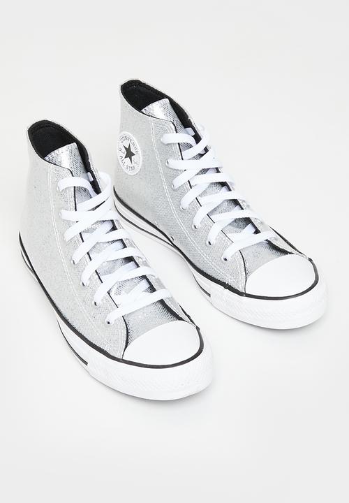 Converse - Chuck taylor all star glitter glow hi - silver/ash stone/black