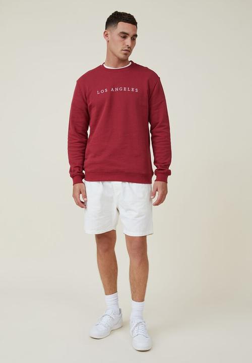 Cotton On - Graphic crew fleece - chilli pepper/los angeles