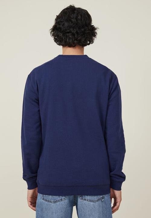 Cotton On - Graphic crew fleece - indigo/california dreaming