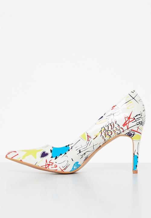Superbalist - Cory print closed back court - white