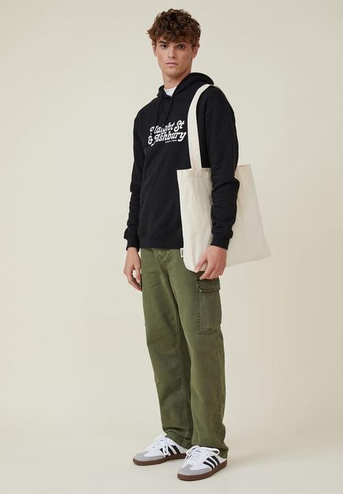 Cotton On - Graphic fleece pullover - black/haight ashbury