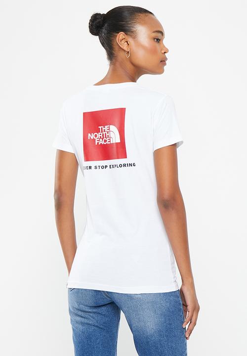 The North Face - W short sleeve red box tee - tnf white