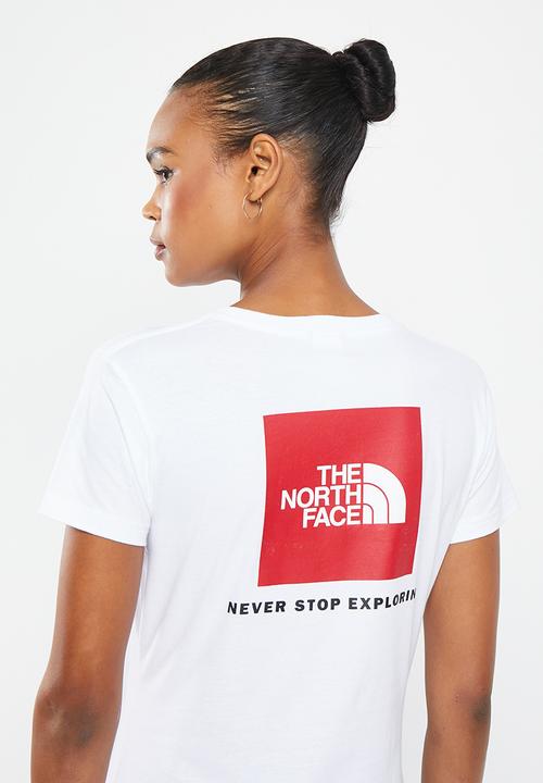 The North Face - W short sleeve red box tee - tnf white