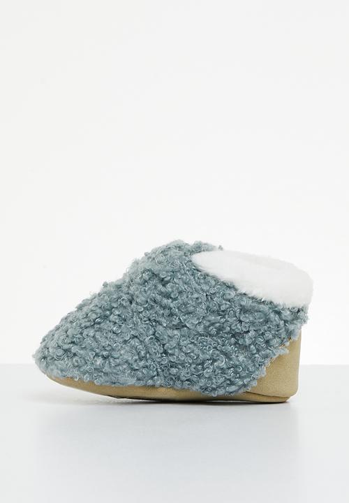 Pop Candy - Sherpa booties - blue