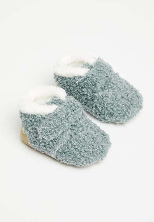 Pop Candy - Sherpa booties - blue