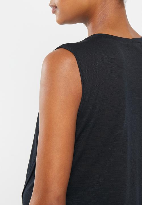 Superbalist - Maternity nursing wrap tank - black