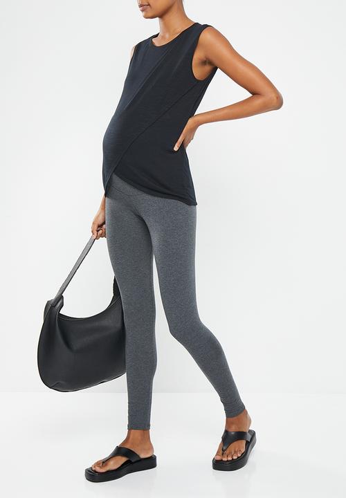 Superbalist - Maternity nursing wrap tank - black