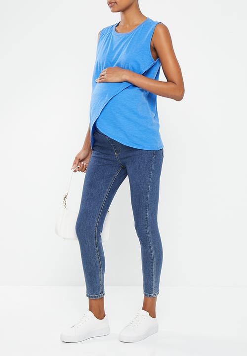Superbalist - Maternity nursing wrap tank - royal blue