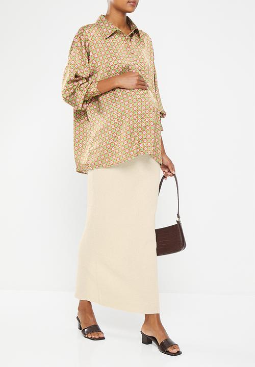 Cotton On - Maternity friendly set up maxi skirt - stone