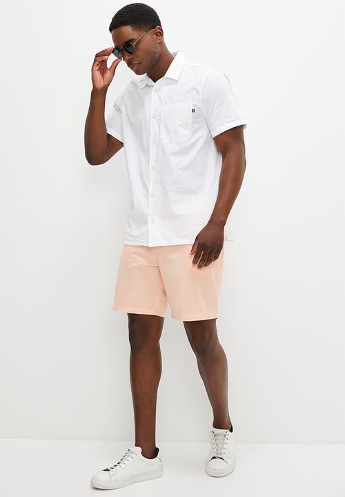 Lark & Crosse - Regular fit cracker shirt - white