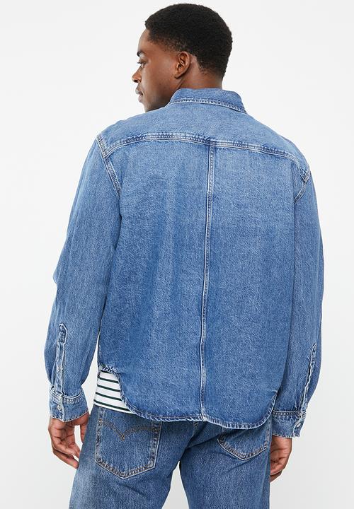 Calvin Klein - Linear denim shirt - denim medium