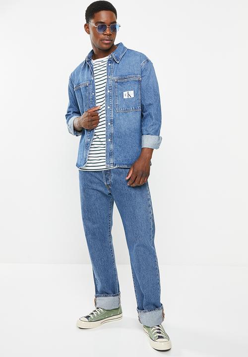 Calvin Klein - Linear denim shirt - denim medium