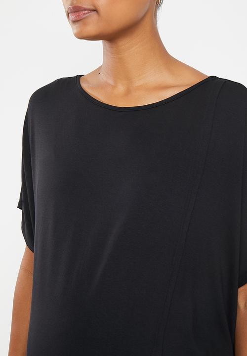 Superbalist - Maternity viscose lycra short sleep set - black