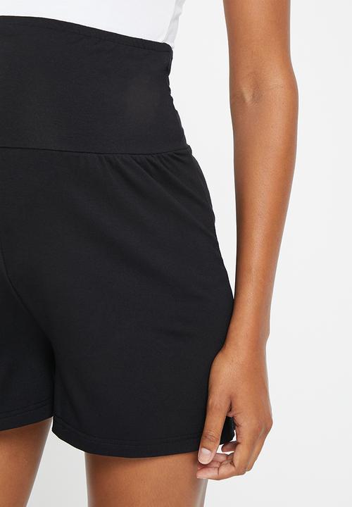 Superbalist - Maternity viscose lycra short sleep set - black