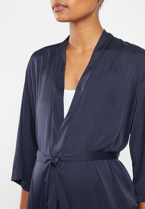 Superbalist - Maternity satin robe - navy