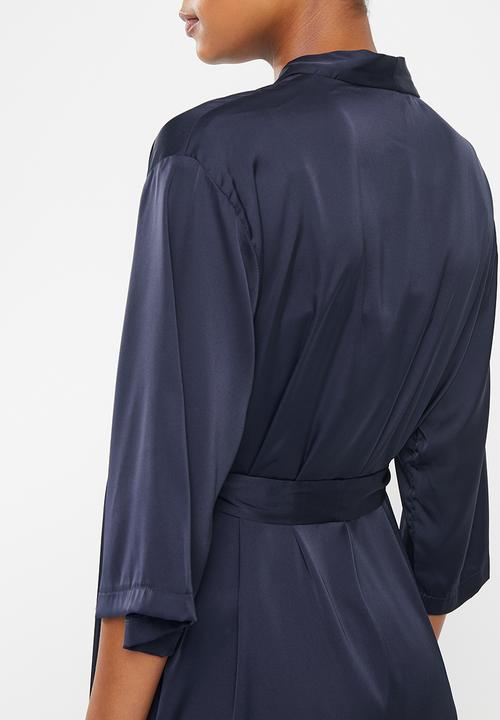 Superbalist - Maternity satin robe - navy