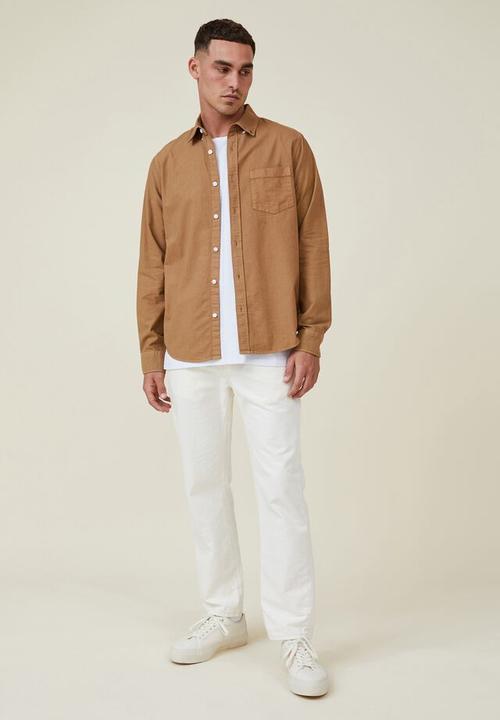 Cotton On - Mayfair long sleeve shirt - vintage gold