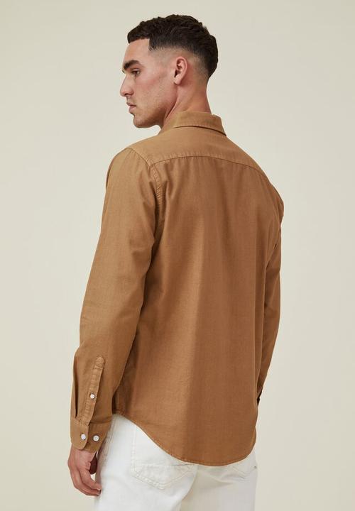 Cotton On - Mayfair long sleeve shirt - vintage gold