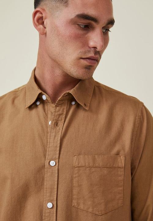 Cotton On - Mayfair long sleeve shirt - vintage gold