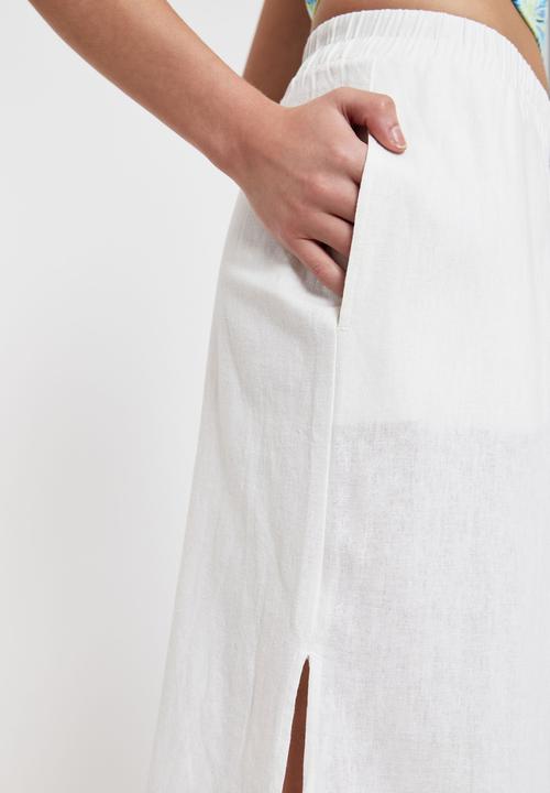Supré  - Carrie maxi linen skirt - white