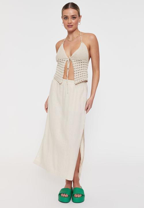 Supré  - Carrie maxi linen skirt - natural