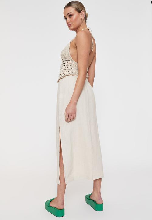 Supré  - Carrie maxi linen skirt - natural