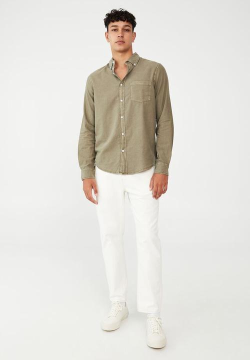 Cotton On - Mayfair long sleeve shirt - vintage khaki