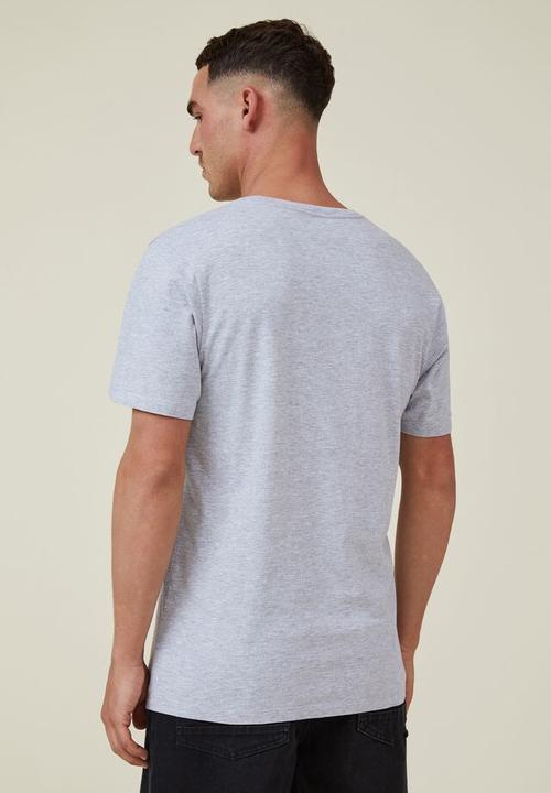 Cotton On - Organic crew T-shirt - light grey marle