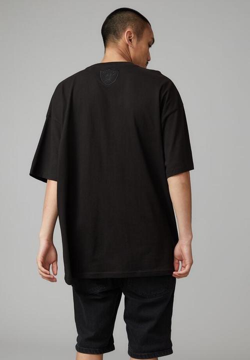 Cotton On - Oversized nfl T-shirt - lcn nfl black/raiders stealth