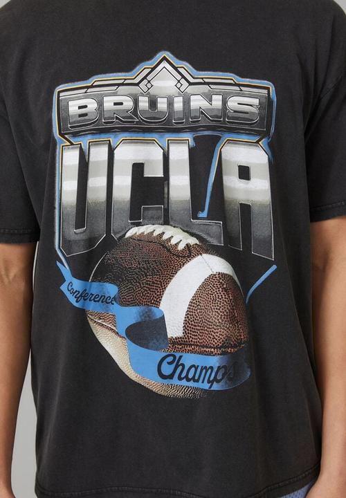Cotton On - Oversized ucla T-shirt - lcn ucl washed black/championship