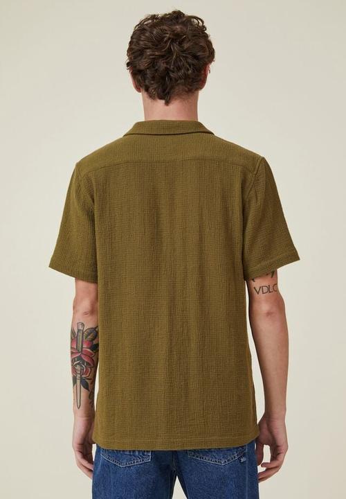 Cotton On - Palma short sleeve shirt - chartreuse