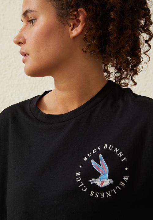 Cotton On - Relaxed active recycled graphic T-shirt - black
