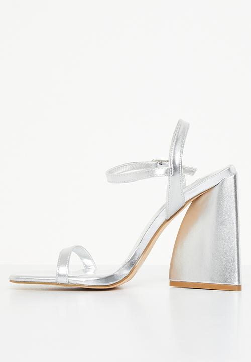 Superbalist - Primrose ankle strap block heel - silver