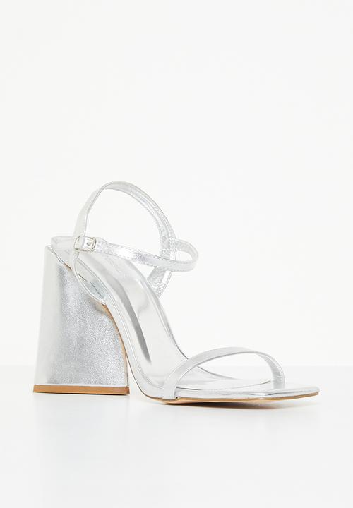Superbalist - Primrose ankle strap block heel - silver