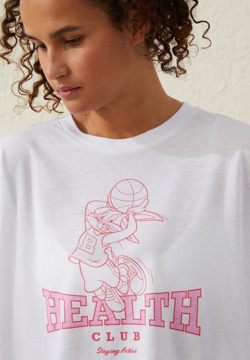 Cotton On -  Relaxed active recycled graphic T-shirt - white