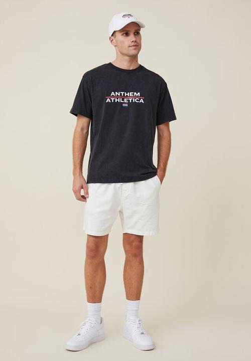 Cotton On - Premium loose fit classic T-shirt - black/anthem athletica