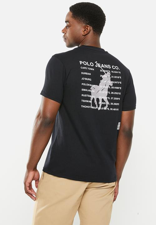 POLO - Men pjc mongezi paint logo tee - black
