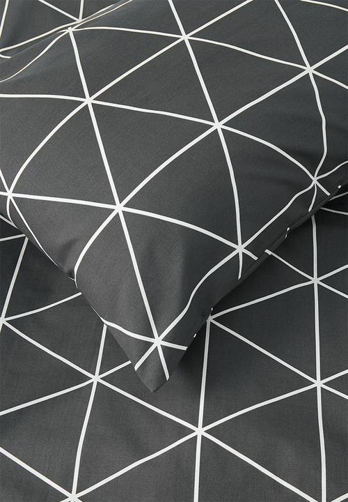 Sixth Floor - Ella duvet cover set - charcoal grey