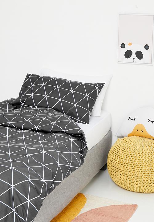 Sixth Floor - Ella duvet cover set - charcoal grey