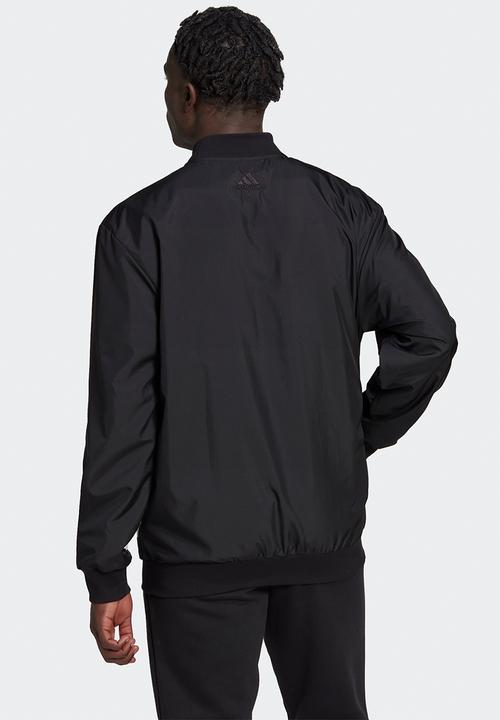adidas Performance - Aeroready essentials giant logo woven windbreaker - black & white
