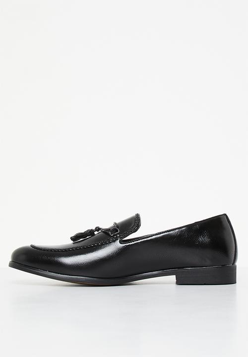 PC - Ant burnish tassle leather - black