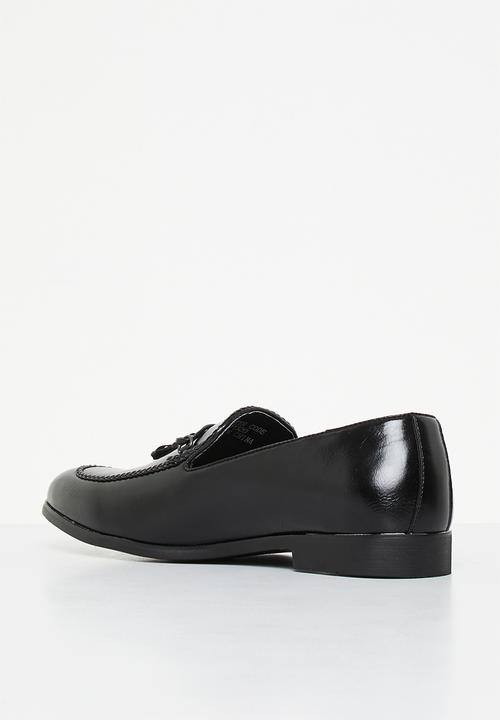 PC - Ant burnish tassle leather - black