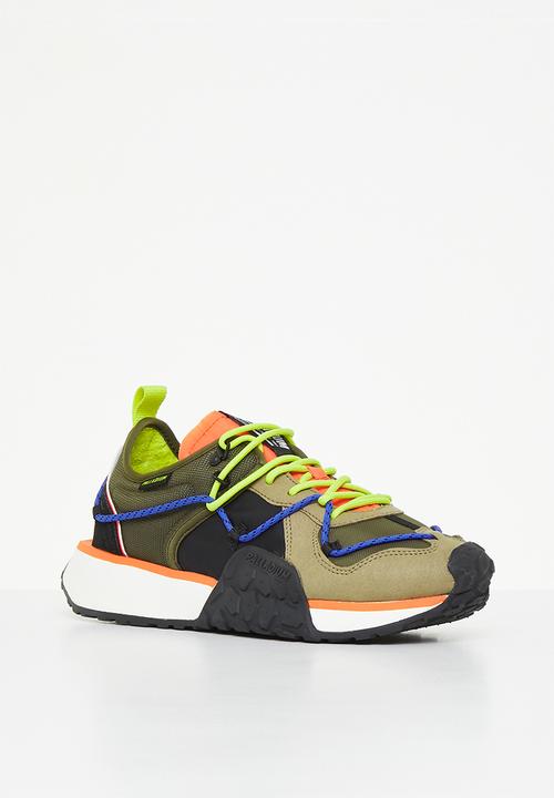 Palladium - Troop runner lace it - olive night & fire cracker
