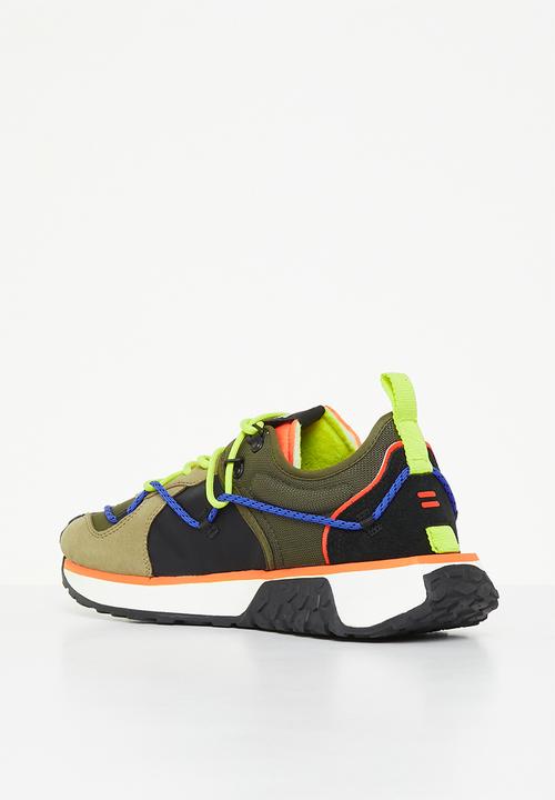 Palladium - Troop runner lace it - olive night & fire cracker