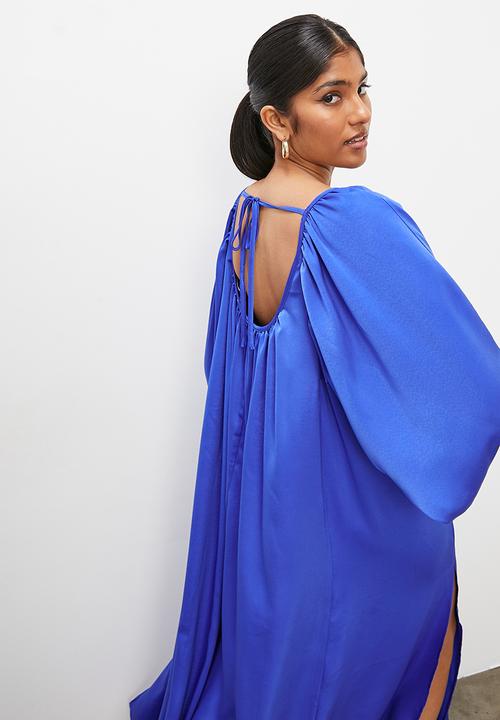 Superbalist - Statement sleeve kaftan dress with scoop back - royal