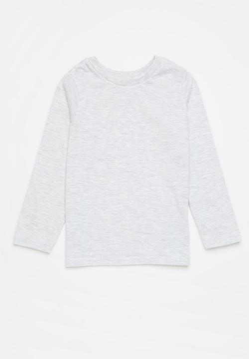 Superbalist - Younger girls long sleeve tees - white/pink/ice melange