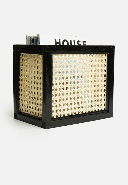 Sixth Floor - Eliana stoarge box - black & natural