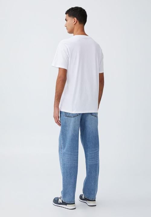 Cotton On - Tbar text T-shirt - white/sometimes in new york serif