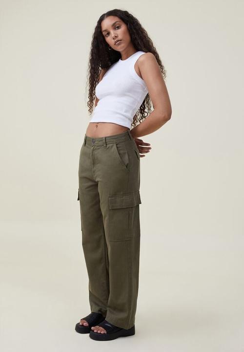 Cotton On - Bobbie cargo pant - soft olive